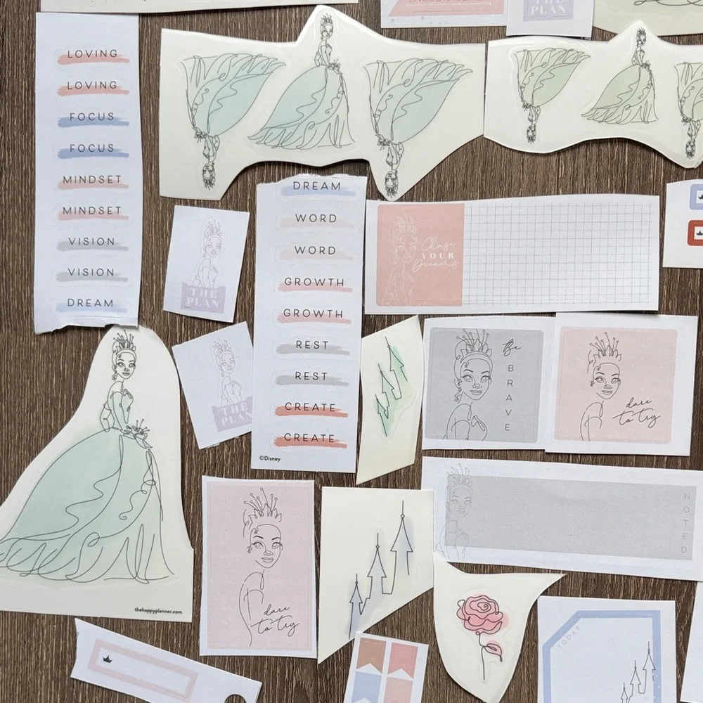 ❤️$5 Disney Tiana Not So Mystery Happy Planner Sticker Set